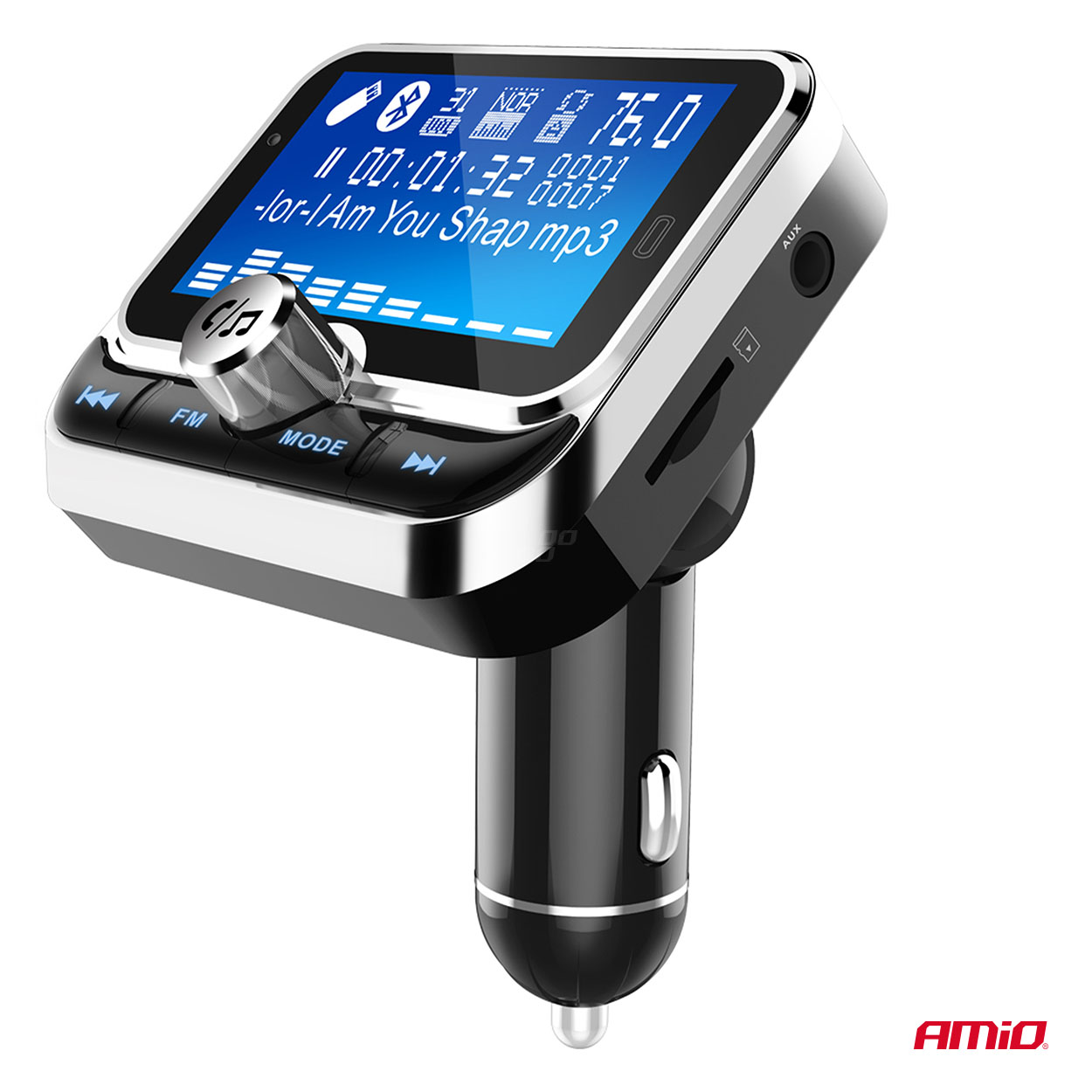 AMiO - FM transmitter 2×USB-A 12/24V