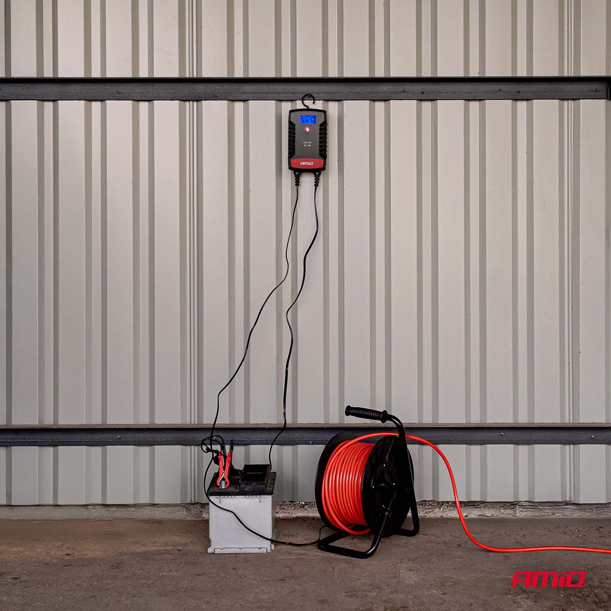 AMiO - Nabíjačka digitálna AGM GEL STD LiFePo4 MAX 4A 6/12V PRO HOOK