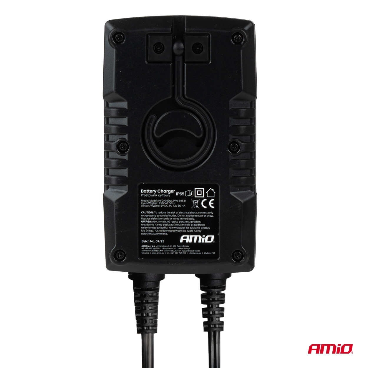AMiO - Nabíjačka digitálna AGM GEL STD LiFePo4 MAX 4A 6/12V PRO HOOK