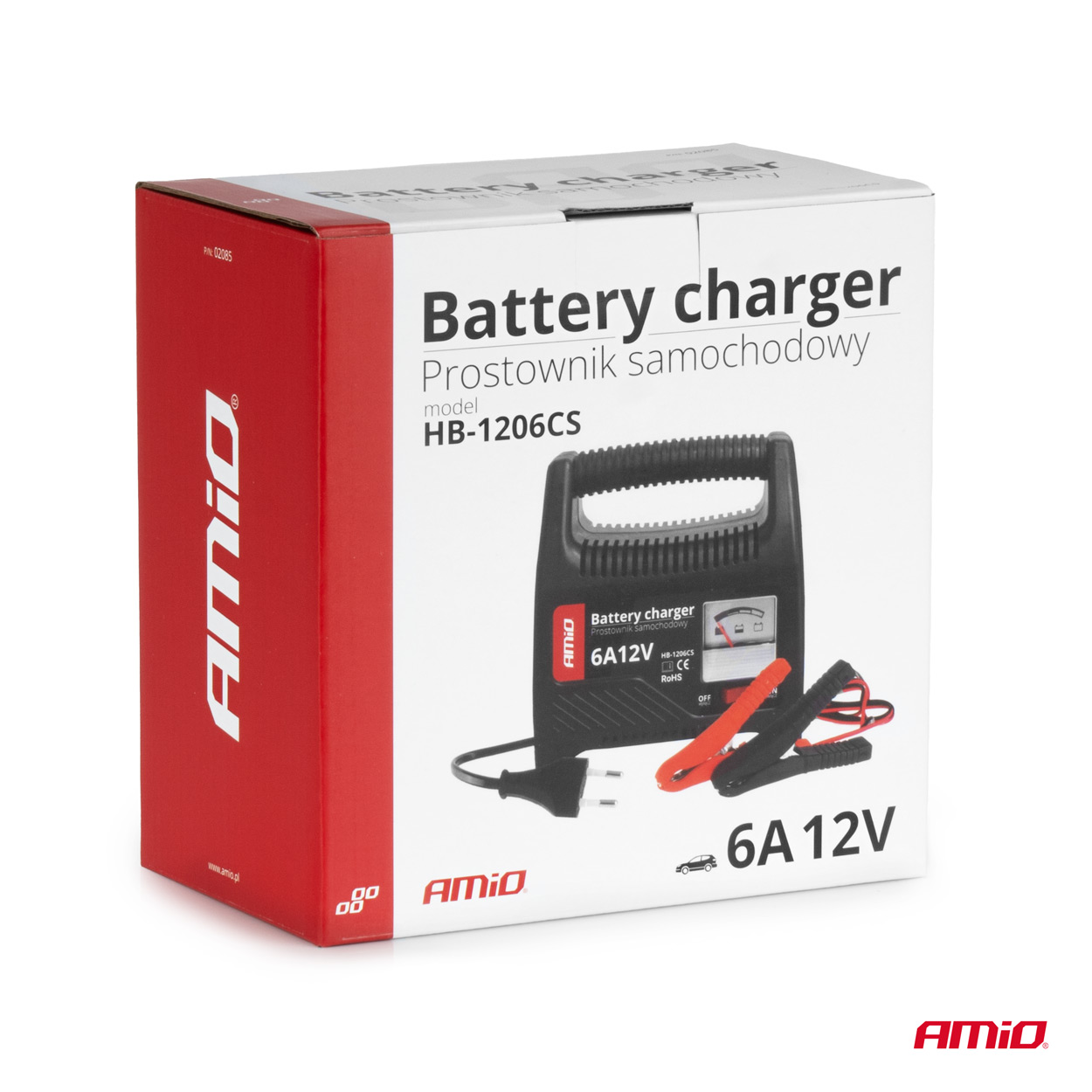 AMiO - Nabíjačka auto/moto batérií 6A, 12V