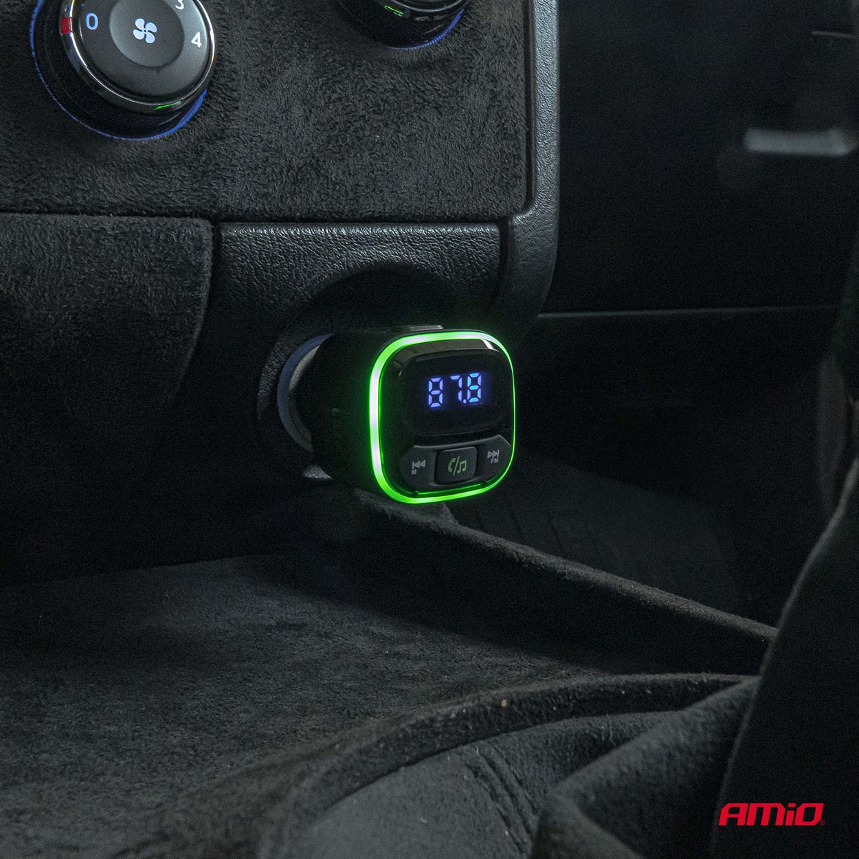 AMiO - FM transmitter 1×USB-A 2×USB-C 12/24V