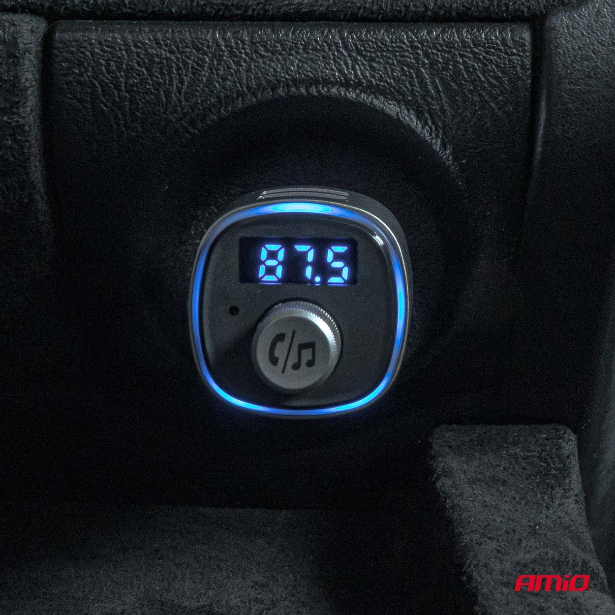 AMiO - FM transmitter 2×USB-A microSD 12/24V