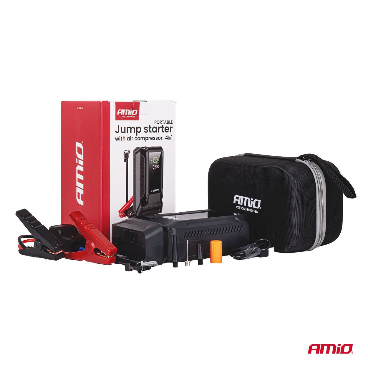 AMiO - Štartovacie zariadenie 4in1 12V 12Ah 1600A