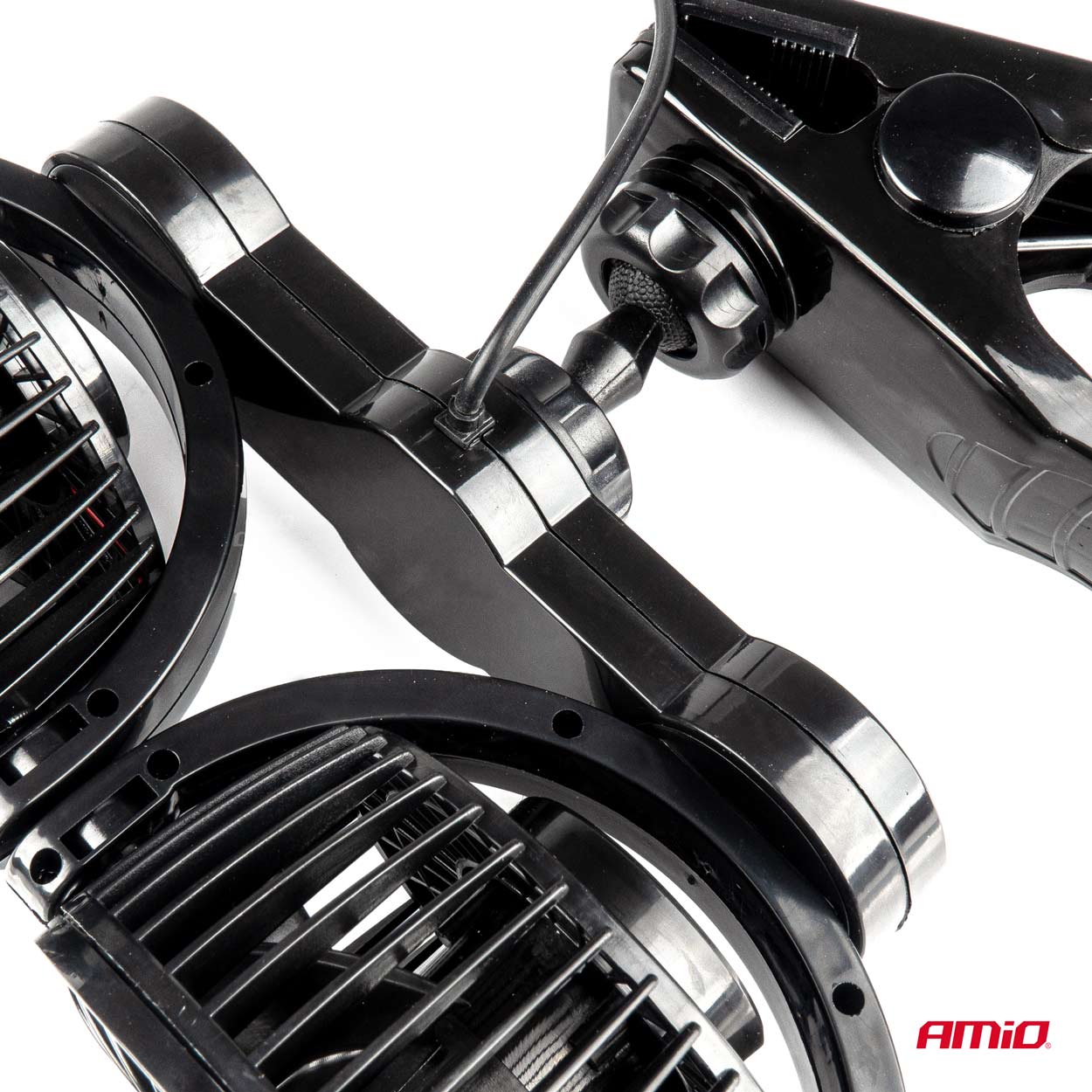 AMiO - Ventilátor do auta s klipom 2x4" 24V