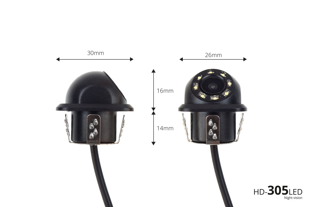 AMiO - Parkovací asistent TFT01 4,3" s kamerou HD-305-LED 4-senzorové čierne Truck