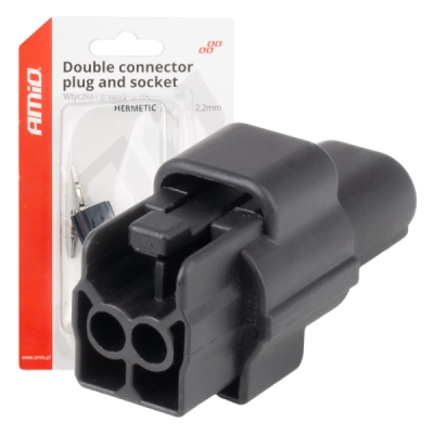 AMiO - Sada elektrických konektorov vodotesných 2 PIN 2,2 mm