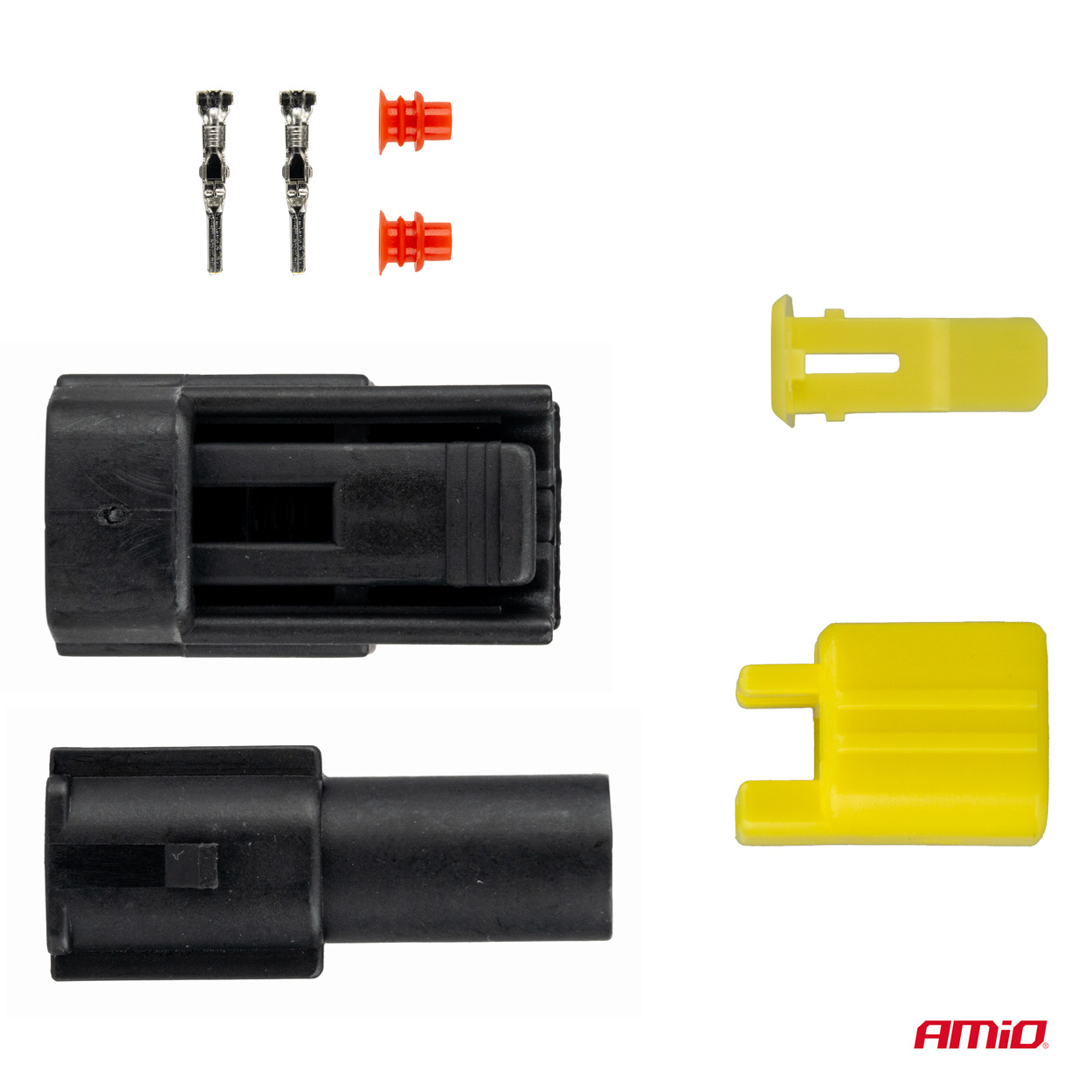 AMiO - Sada elektrických konektorov vodotesných 1 PIN 2,2 mm