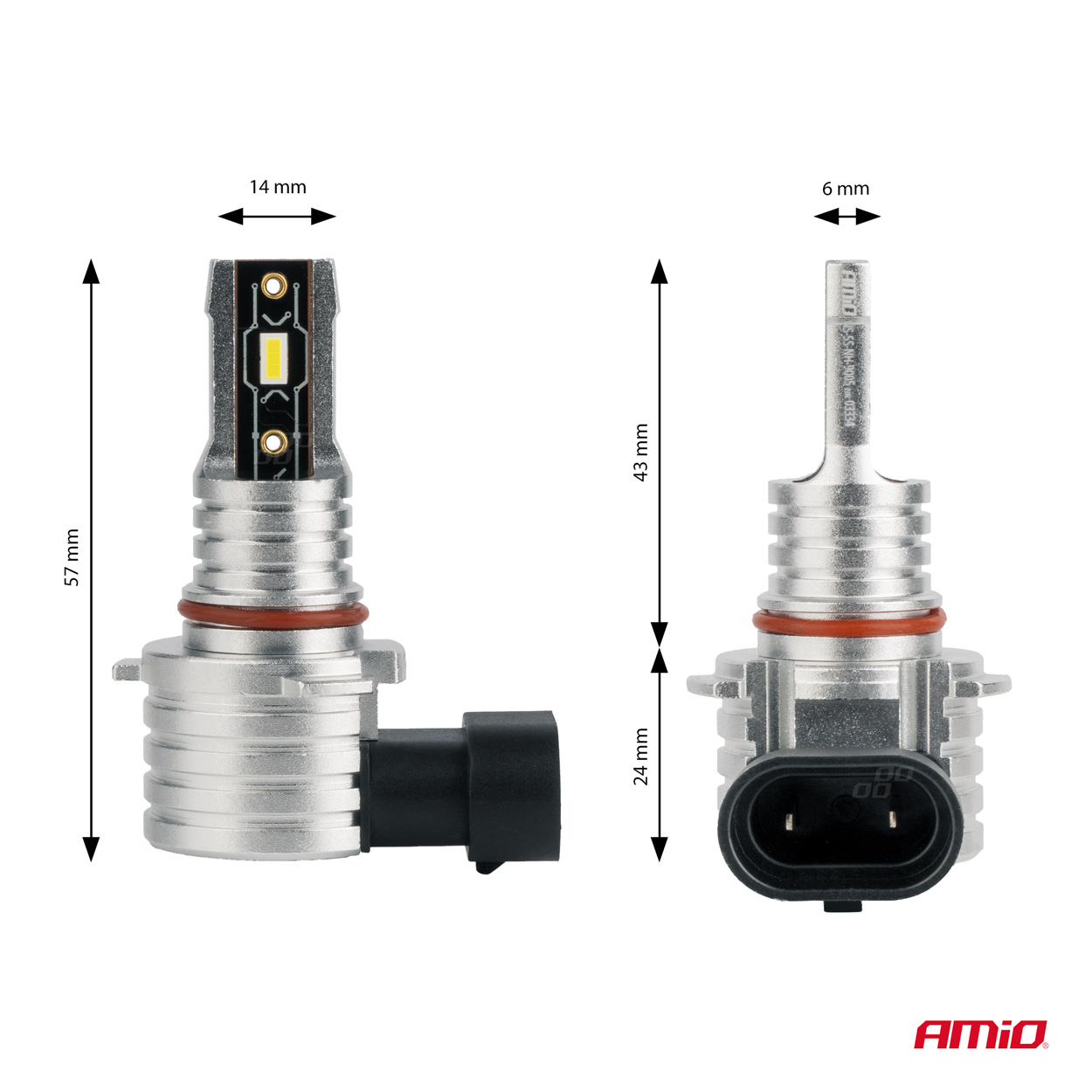 AMiO - LED žiarovky hlavného svietenia HB3 9005/HIR1 9011/H10 H-mini Series