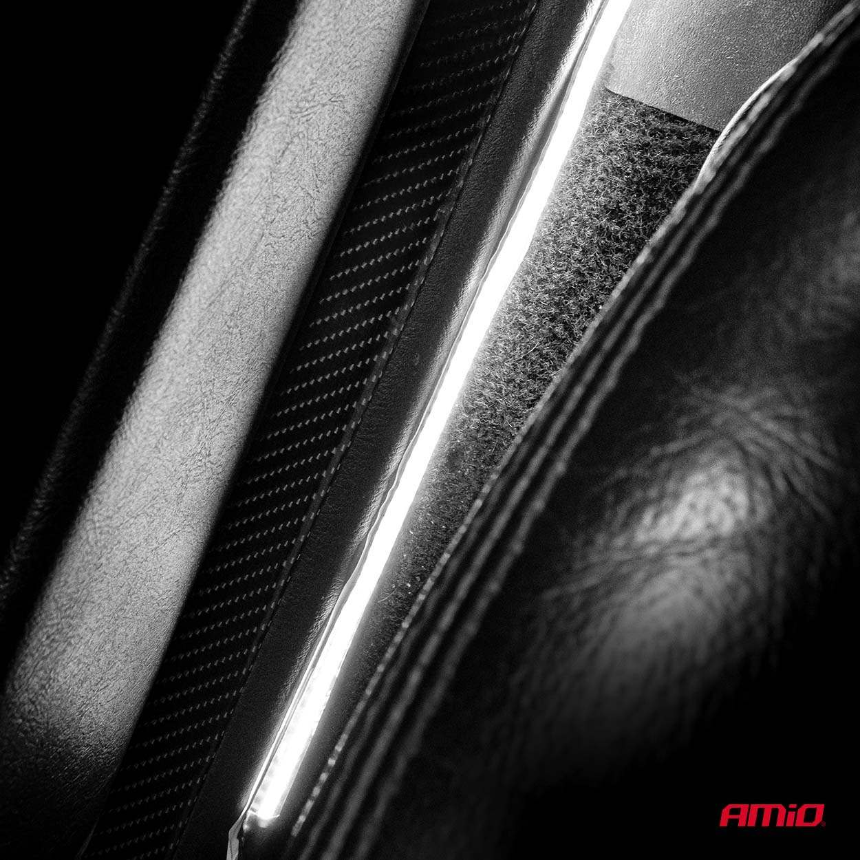 AMiO - LED pásiky COB do auta biela 2x30cm 12 V