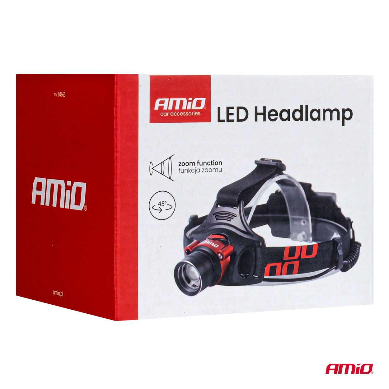 AMiO - Čelovka LED T6 3600mAh (BATT)