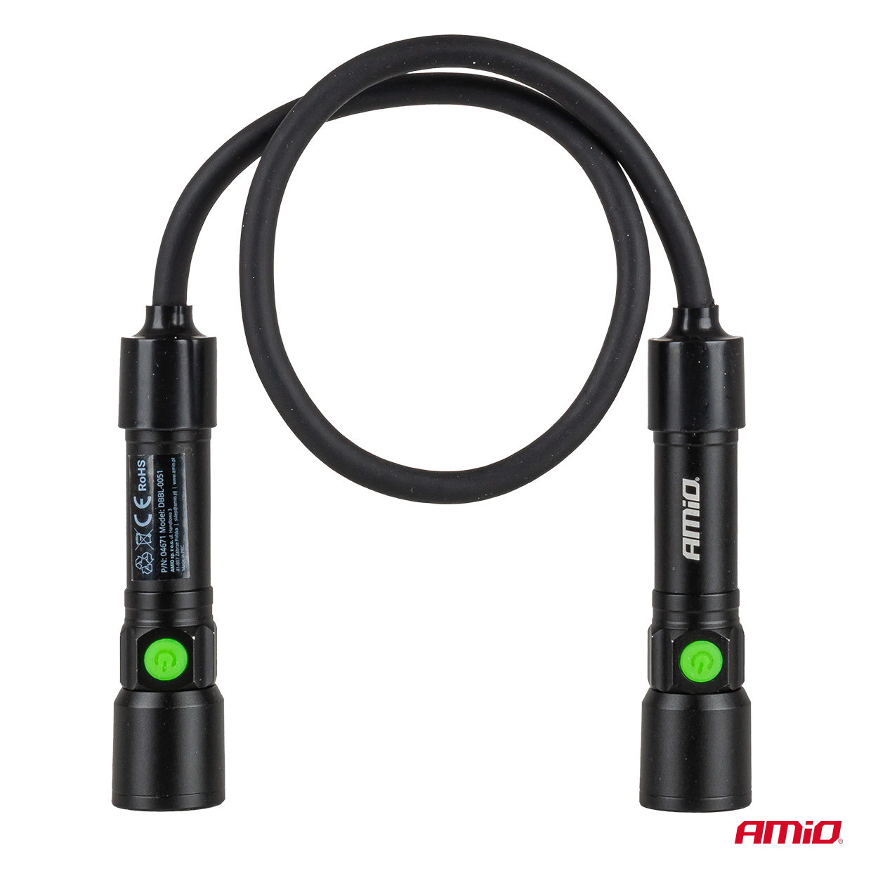 AMiO - LED kontrolná baterka 2xP50 1000mAh (BATT)