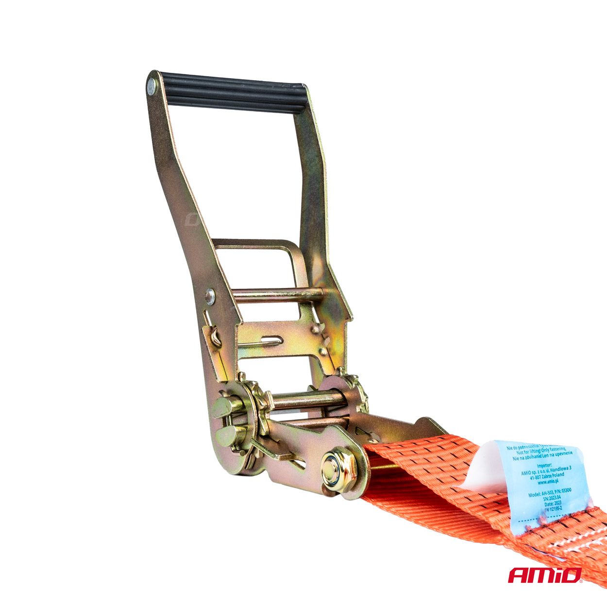 AMiO - Upínací popruh s račňou 5000kg 50mm 12m