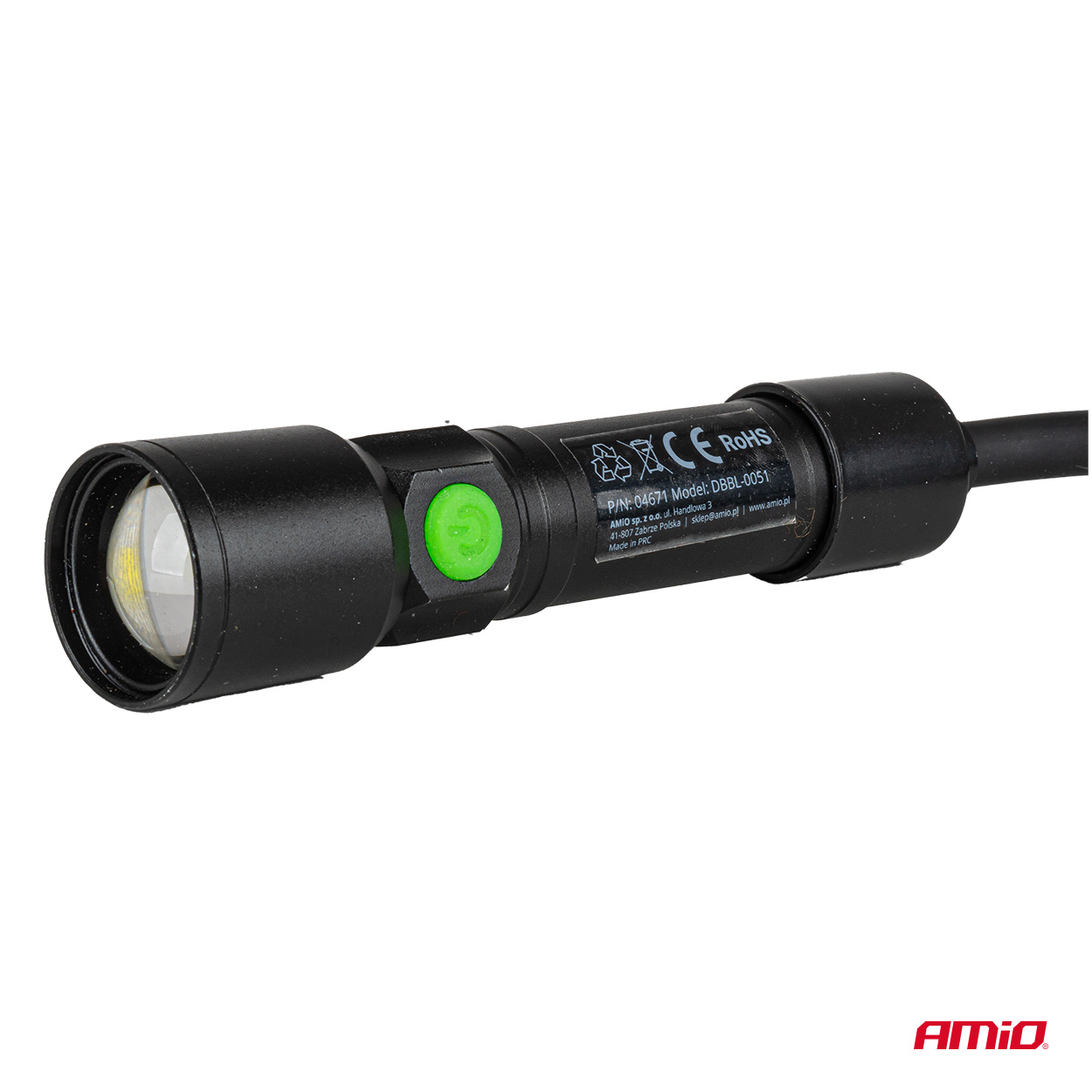 AMiO - LED kontrolná baterka 2xP50 1000mAh (BATT)