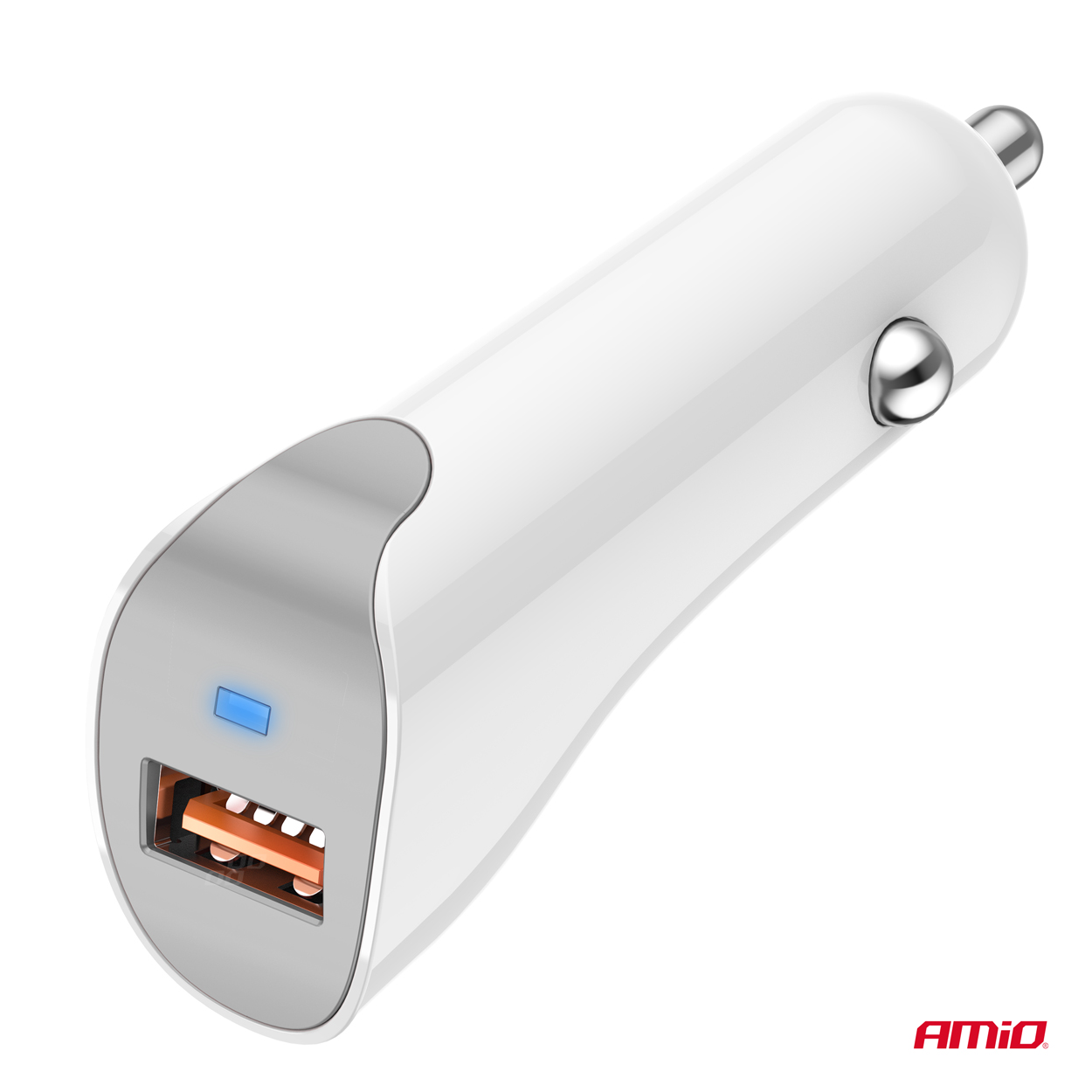 AMiO - Nabíjačka do auta USB-A 2.1A 12/24V
