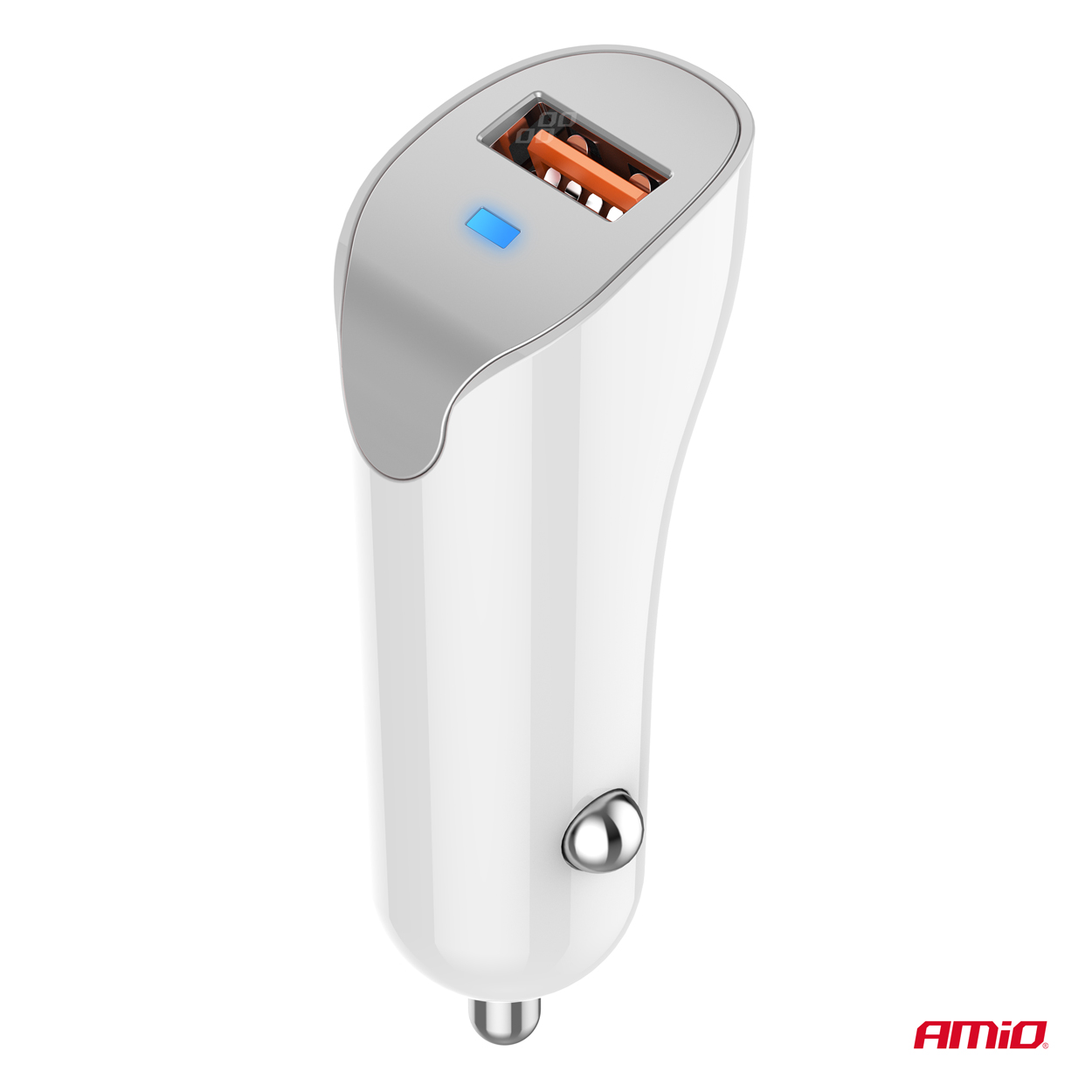 AMiO - Nabíjačka do auta USB-A 2.1A 12/24V