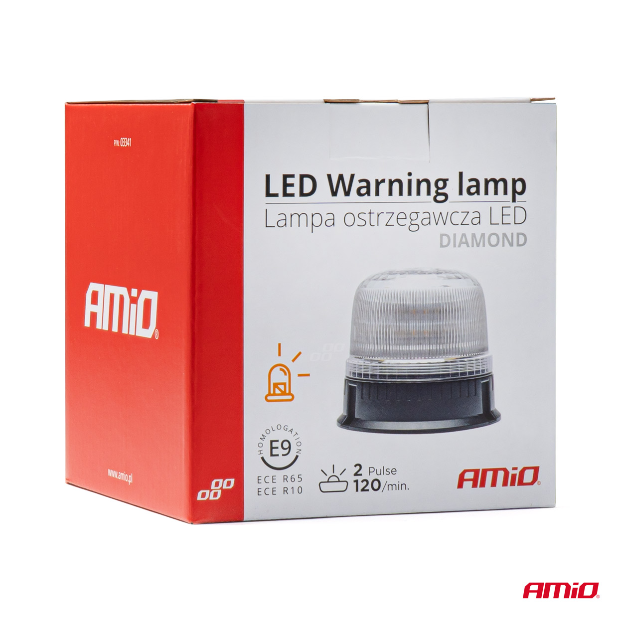 AMiO - LED výstražný maják W25b 12/24V IP66