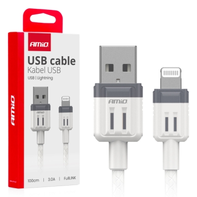 AMiO - Kábel USB na nabíjanie 3A 100cm FullLINK