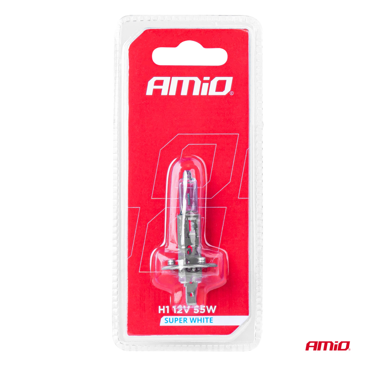 AMiO - Halogénová žiarovka H1 12V/55W Super White 1ks blister