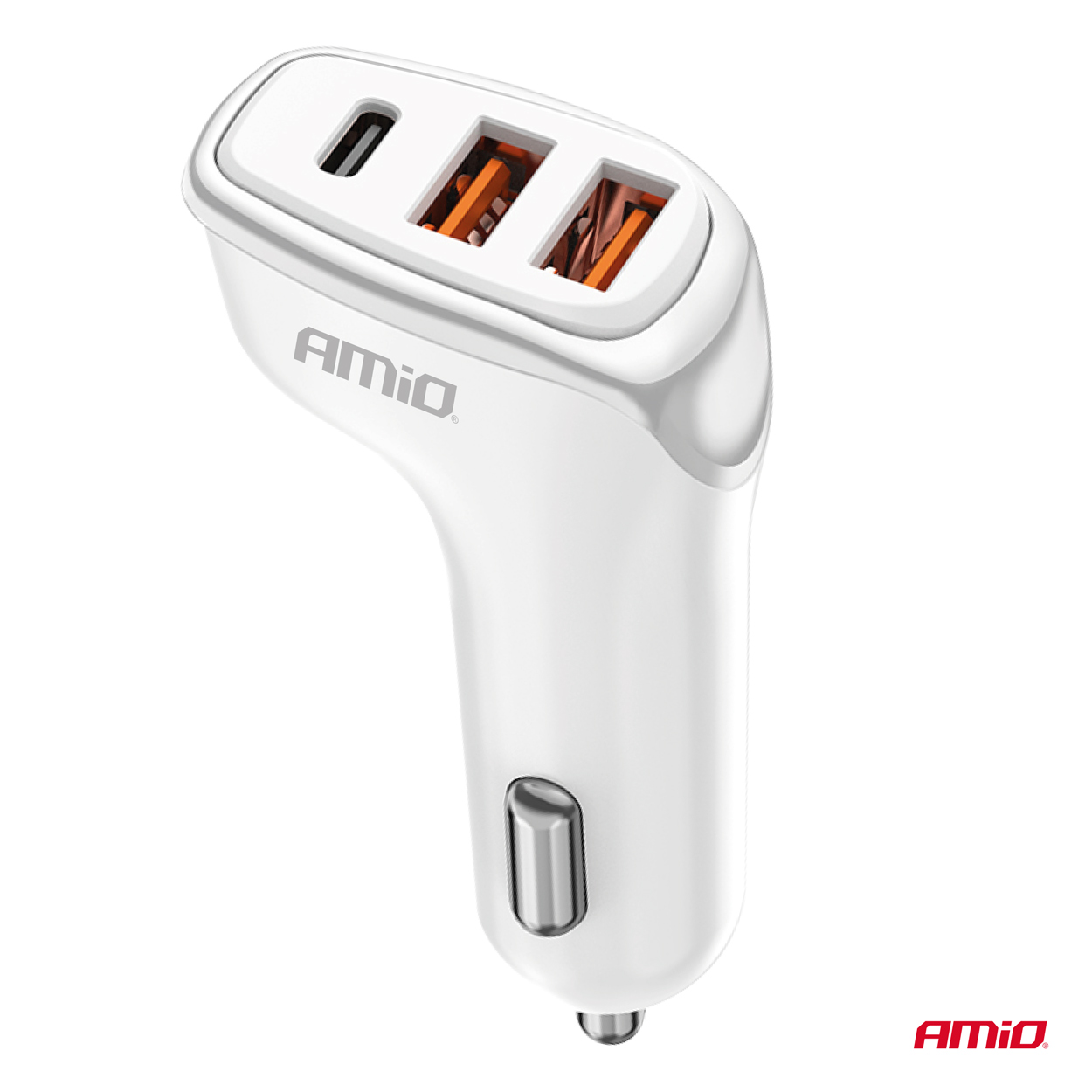 AMiO - Nabíjačka do auta 2x USB-A + USB-C 38W