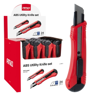 AMiO - Sada univerzálnych odlamovacích nožov ABS 100x18x0,5mm 24ks Box