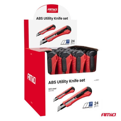 AMiO - Sada univerzálnych odlamovacích nožov ABS 100x18x0,5mm 24ks Box