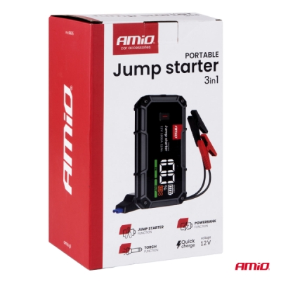 AMiO - Štartovacie zariadenie 3in1 12V 12Ah 1000A PRO