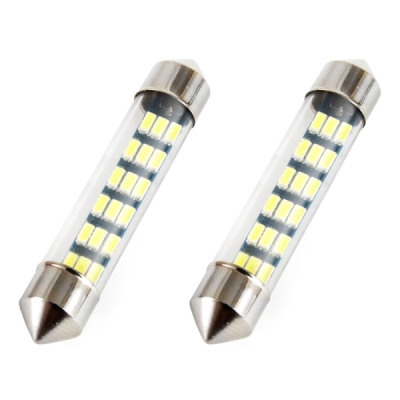 AMiO - LED žiarovky STANDARD 3014 18SMD Festoon C5W C10W C3W 41mm White 12V