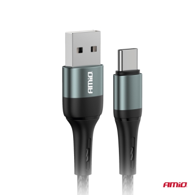 AMiO - Kábel USB na USB-C 3A 100cm FullLINK