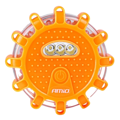 AMiO - Núdzové svietidla LED 12SMD+3SMD 10 kusov, červené