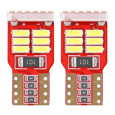 AMiO - LED žiarovky CANBUS 18SMD 4014 T10e (W5W) White 12V