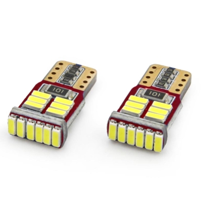 AMiO - LED žiarovky CANBUS 18SMD 4014 T10e (W5W) White 12V
