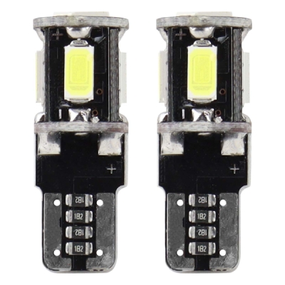 AMiO - LED žiarovky CANBUS 5SMD 5730 T10 (W5W) White