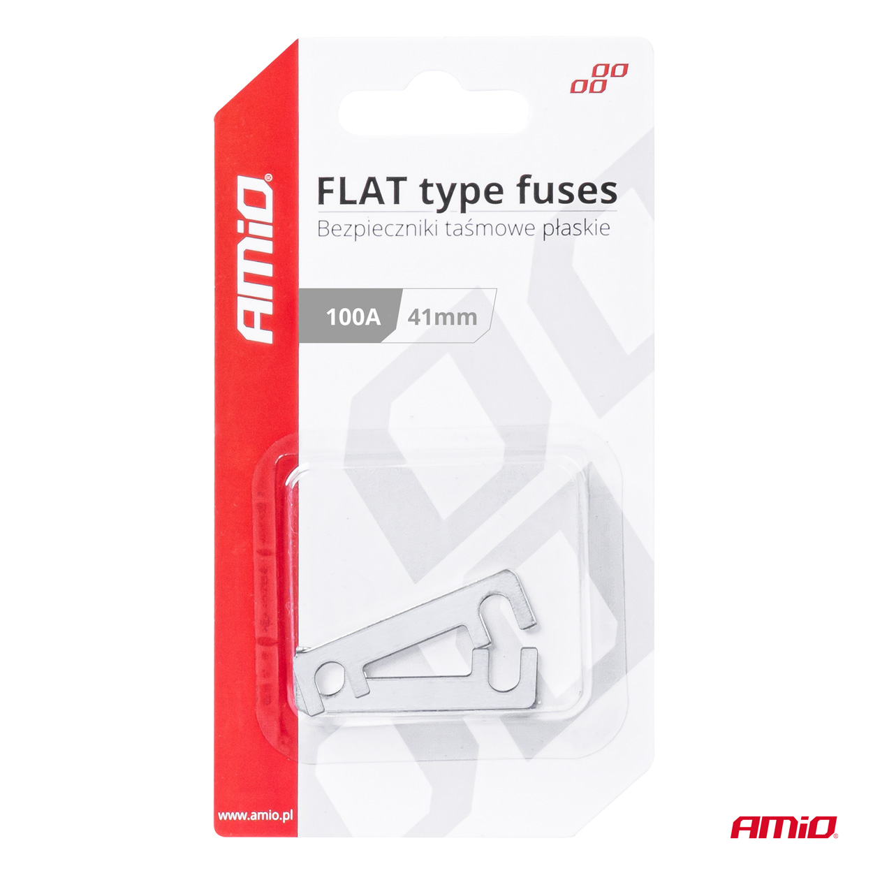 AMiO - Ploché páskové poistky FLAT 41mm 100A
