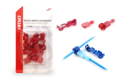 AMiO - Elektrické rýchlospojky Typ-T 0,5-1mm2 10A Blister 5ks