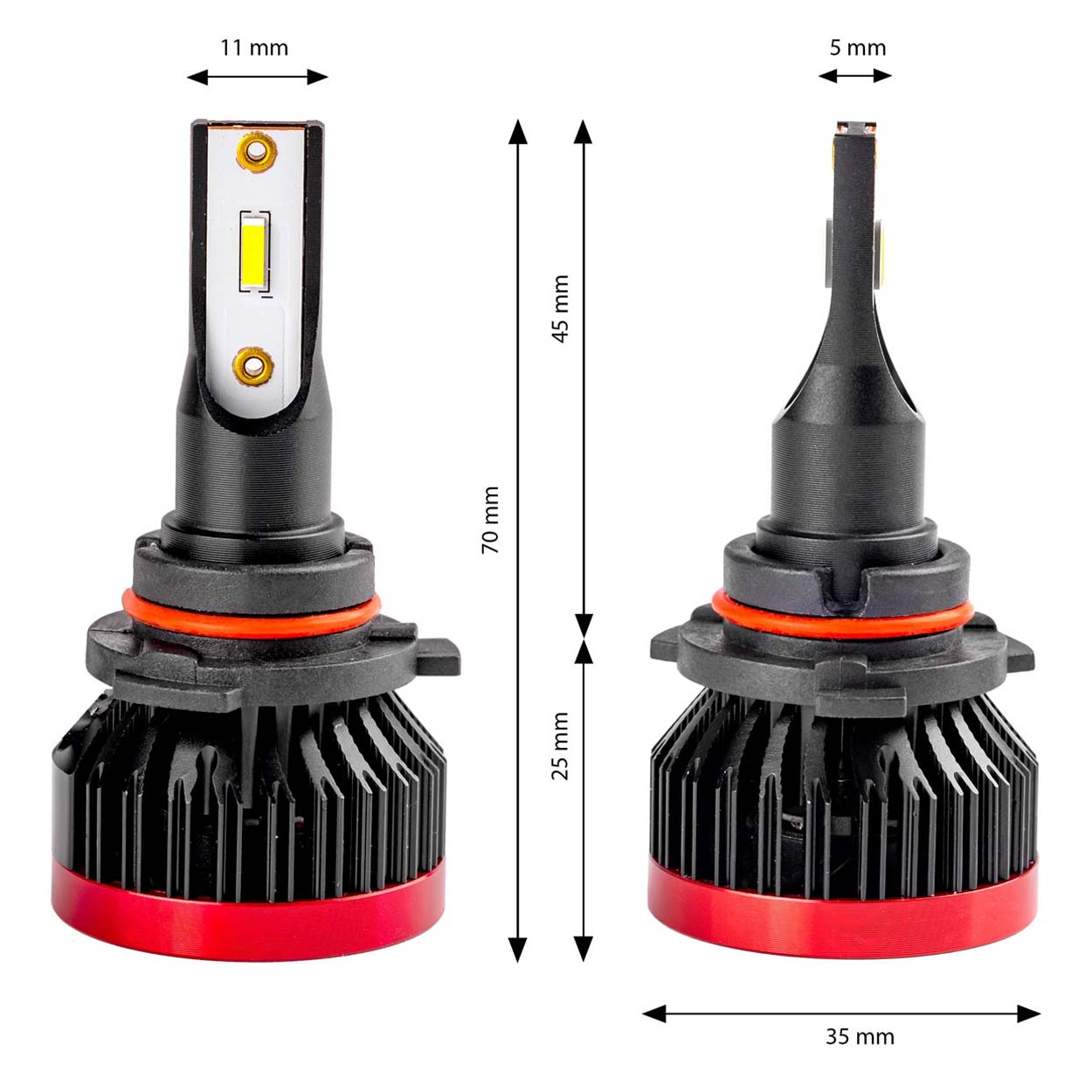 AMiO - LED žiarovky hlavného svietenia HB4 9006 BF séria