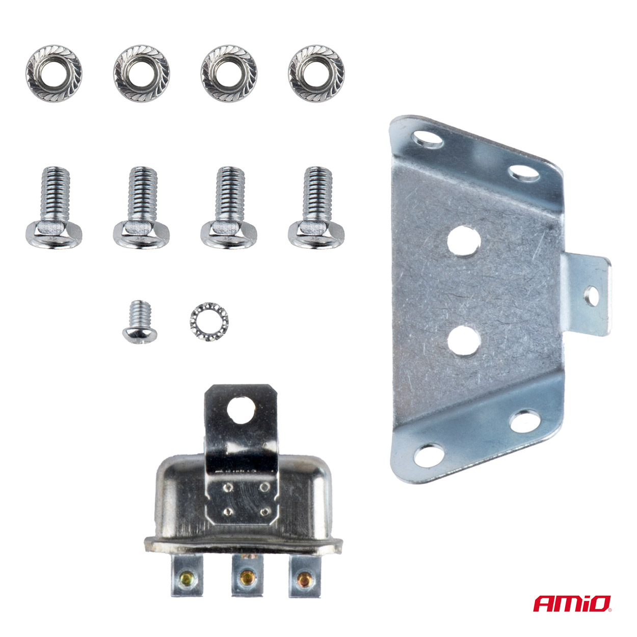 AMiO - Zvuková signalizace klaksonu sada 2ks červená 125 mm 12V