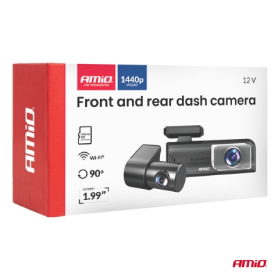 AMiO - Kamera do auta so zadnou kamerou 2K + 1K WLAN 512 GB WIFI Full HD