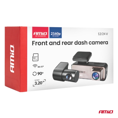 AMiO - Kamera do auta so zadnou kamerou 4K + 2K WLAN 512 GB WIFI UHD