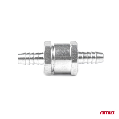AMiO - Hliníkový spätný ventil paliva 8mm