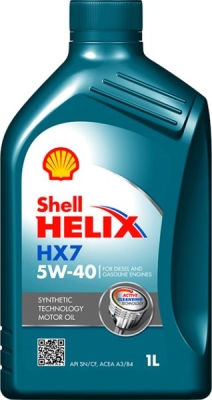 Motorový olej Shell Helix HX7 5W-40 1L