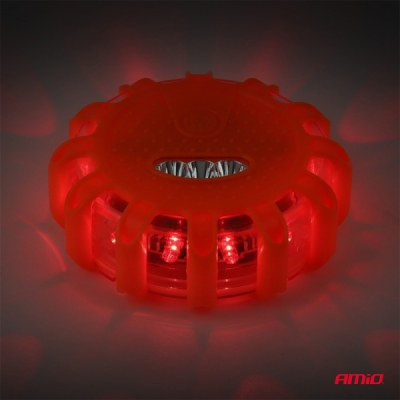 AMiO - Núdzové svietidla LED 12SMD+3SMD 10 kusov, červené