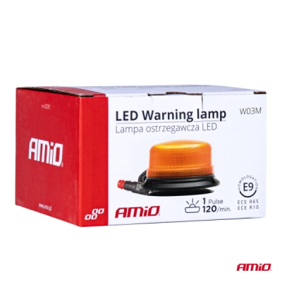 AMiO - Výstražný maják W03M magnetický R65 R10 36LED 12 / 24V IP56
