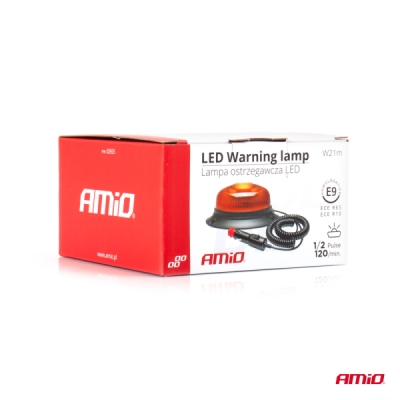 AMiO - Výstražný maják W21m Magnet / 3 skrutky R65 R10 18LED 12/24V IP56