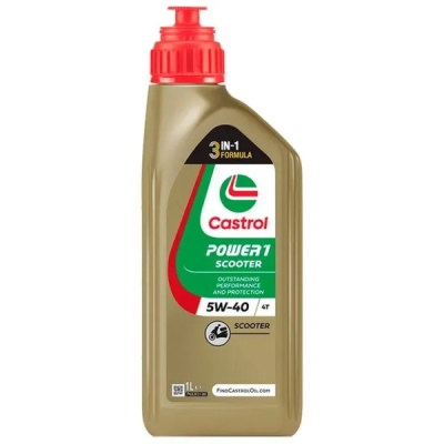Motorový olej CASTROL Power 1 Scooter 5W-40 4T 1L 154F87