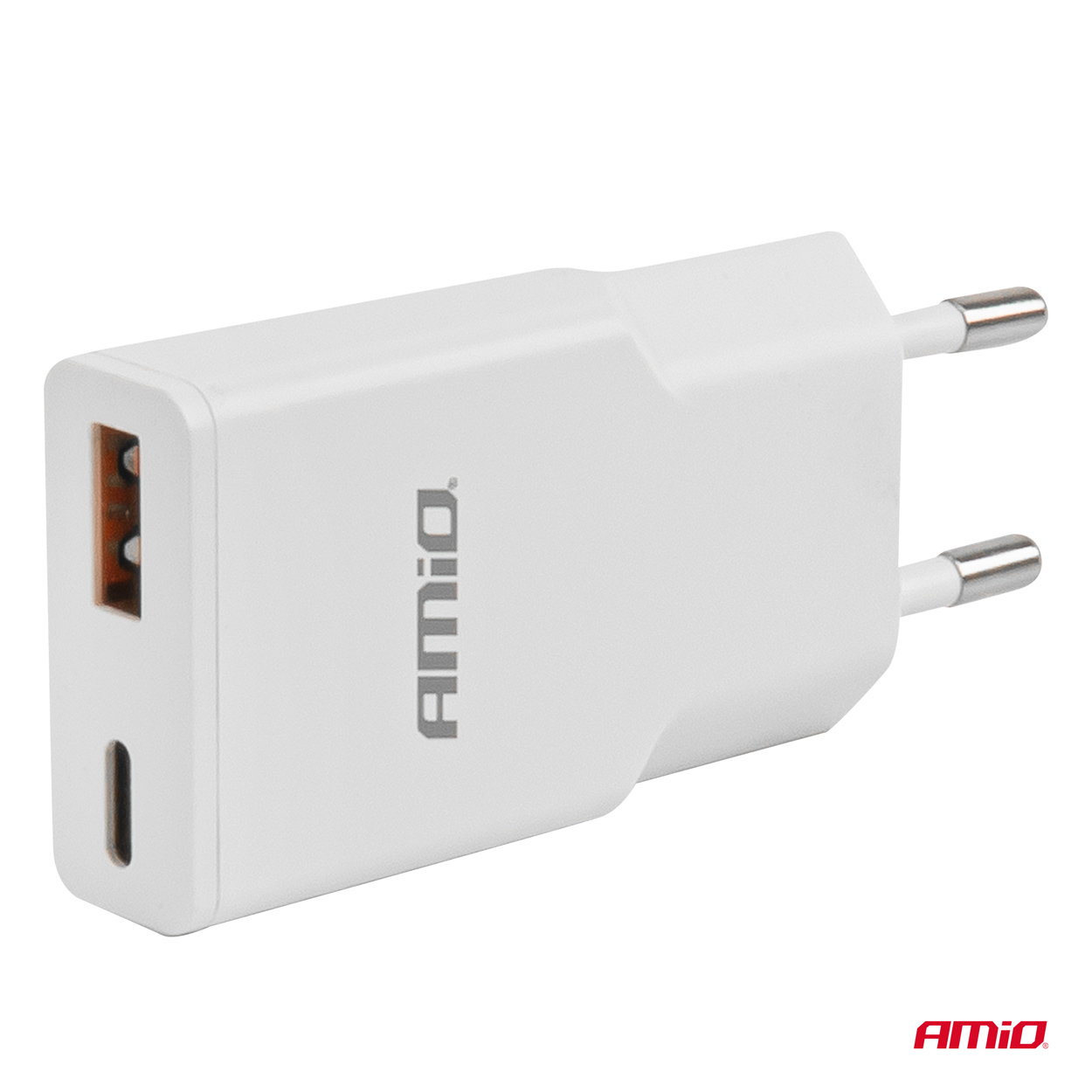 AMiO - Sieťová nabíjačka 230V 20W GaN USB-C USB-A