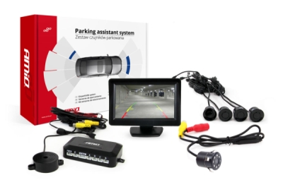 AMiO - Parkovací asistent TFT01 4,3" s kamerou HD-307-IR 4-senzorové čierne