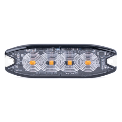 AMiO - Výstražné osvetlenie oranžové 4x3W LED R65 R10 12/24V IP67