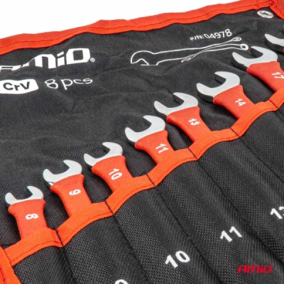 Sada očkoplochých kľúčov CRV 8-19mm 8 ks AMiO-04978