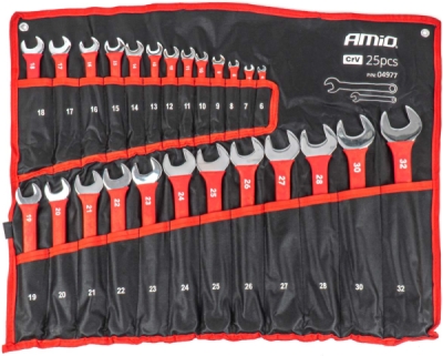 Sada očkoplochých kľúčov CRV 6-32mm 25 ks AMiO-04977