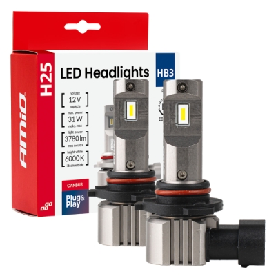 AMiO - LED žiarovky hlavného svietenia Séria H25 CANBUS HB3 9005 12V 31W